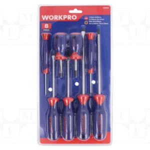 طقم مفكات عادة وصليبة 8 ق يد احمر × ازرق - W000833